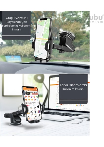 Araç Içi Uzayan Ayarlanabilir Vantuzlu Telefon Tutucu indirimleri