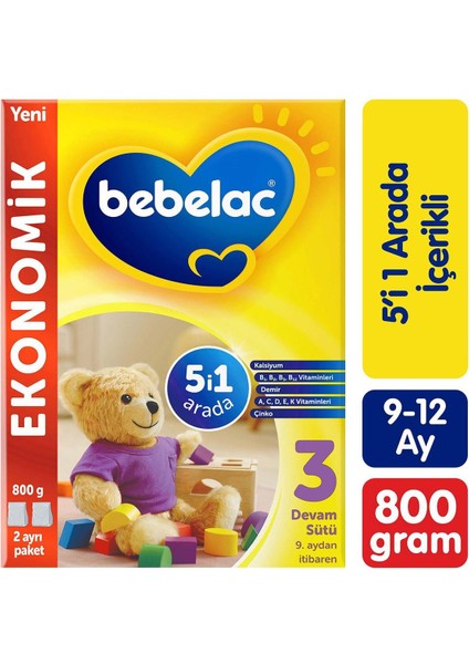 Bebek Devam Sütü No3 800 gr