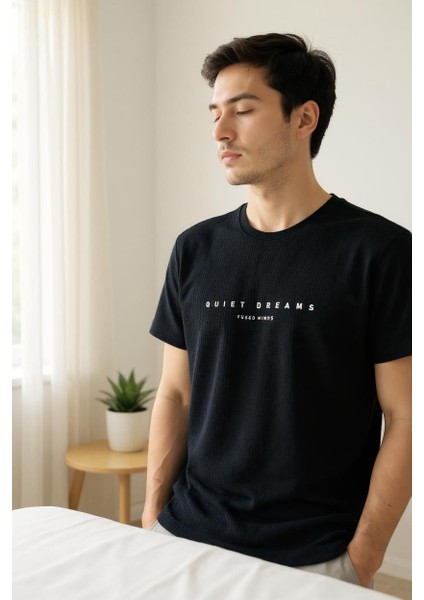 Erkek Regular Yeşil Baskılı T-Shirt