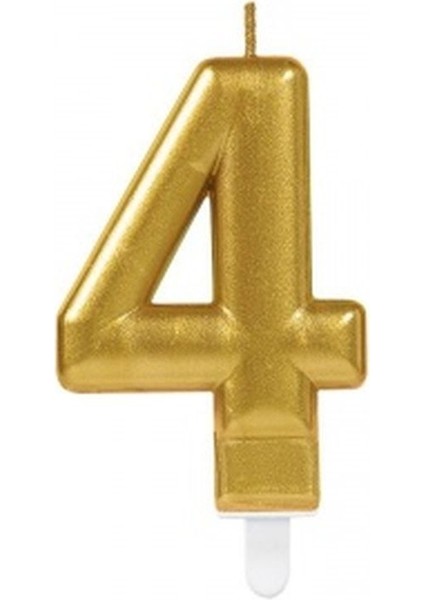 4 Rakam Mum Gold Renk