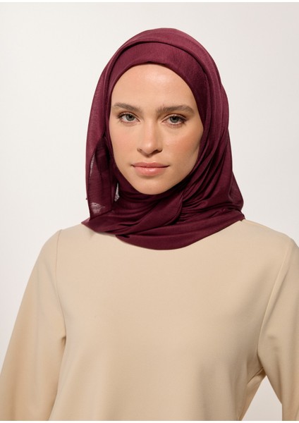 Rabia Z - Jarsey Tesettür Şal Mürdüm