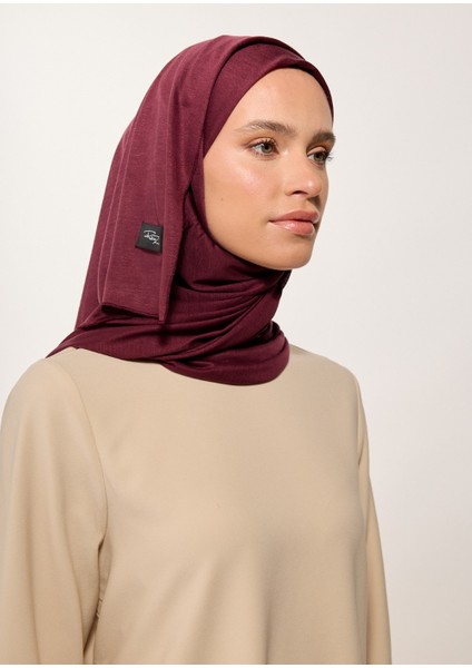 Rabia Z - Jarsey Tesettür Şal Mürdüm