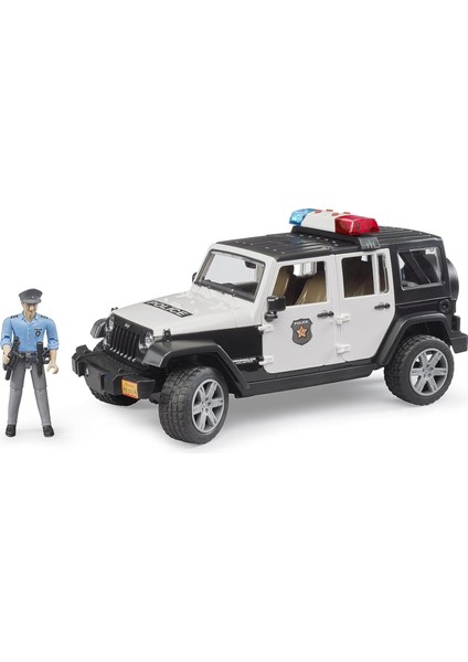 - Jeep Wranger U.r. Polis Aracı ve Açık Tenli Memur Ölçekli Model
