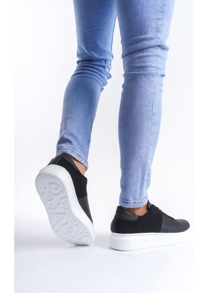 ET151 Boost Bağcıklı Cilt Süet Erkek Günlük Sneaker Ayakkabı Bt - Siyah modelleri