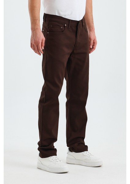 Erkek Regular Fit Geniş Paça Yüksek Bel Casual Kot Pantolon fırsatları
