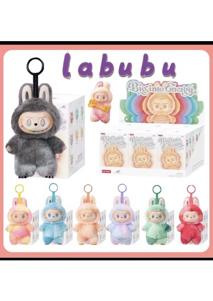 Labubu Oyuncak Büyük Peluş Anime Figür Labubu Canavar Elfler Sürpriz 1 Adet 17 cm