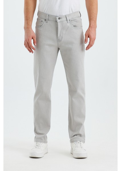 Erkek Regular Fit Geniş Paça Yüksek Bel Casual Kot Pantolon fiyatları