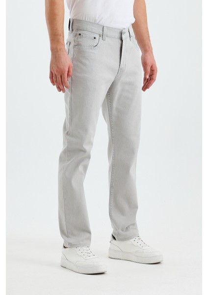 Erkek Regular Fit Geniş Paça Yüksek Bel Casual Kot Pantolon fırsatları