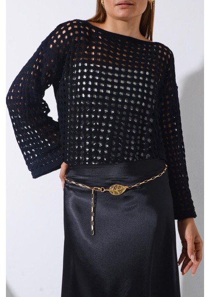 Pınkmark Kadın Gold Yaprak Figürlü Zincir Kemer PMKM25616 fiyatları