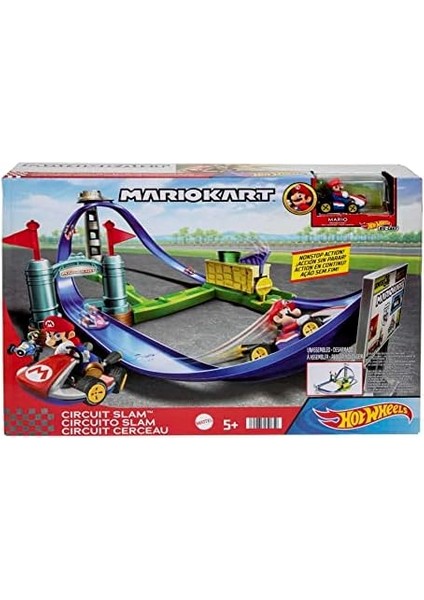 Wheels Mario Kart Keskin Dönüşler Pist Seti, Bilgisayar Oyunundan Ilham Alan Oyun Seti, Mario Kart Aracı Dahil, 3 Yaş ve Üzeri HGK59 fiyatları