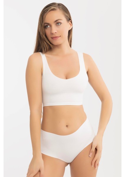 Kadın Yüksek Bel Basic Dikişsiz Lazer Kesim Külot 3'lü Paket Renkli indirimleri