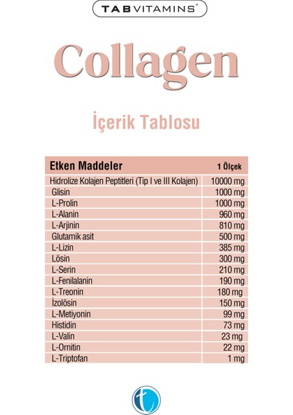 Collagen 30 Servis Aromasız Hidrolize Kolajen Peptitleri Tip 1 Tip 3