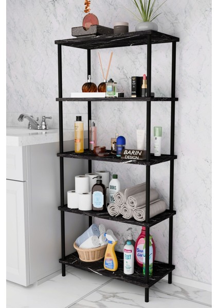 5 Raflı Çevir-Kur Raf Ünitesi | Çok Amaçlı Düzenleyici | Kolay Kurulum Banyo Mutfak Ofis Uyumlu Raf