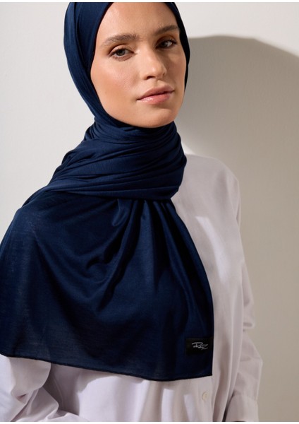 Rabia Z - Jarsey Lacivert Şal modelleri