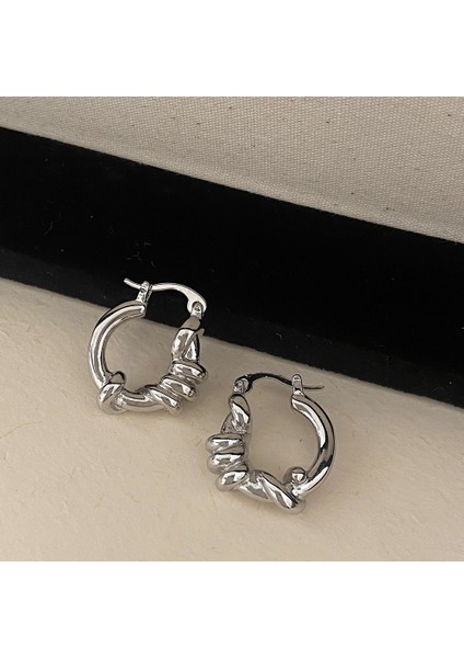 Niş Tasarım Metal Saplama Küpeler Moda Vintage Basit Moda Küpeler (Yurt Dışından)