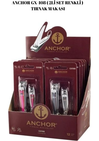 GX-108 ( 2li Set Renkli ) Tırnak Makası