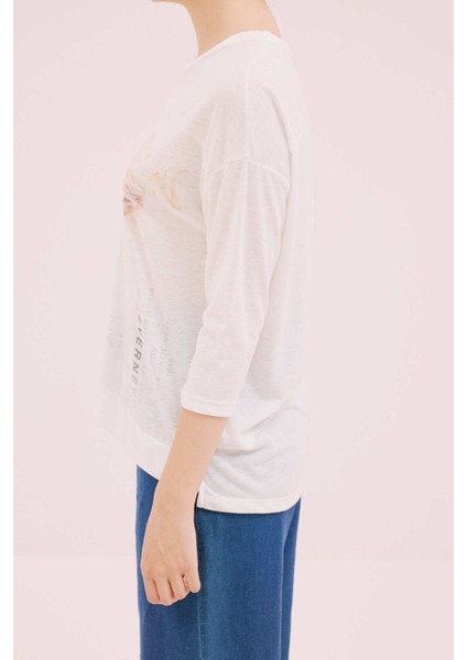 T-Shirt Ekru Y9920411_049 fırsatları