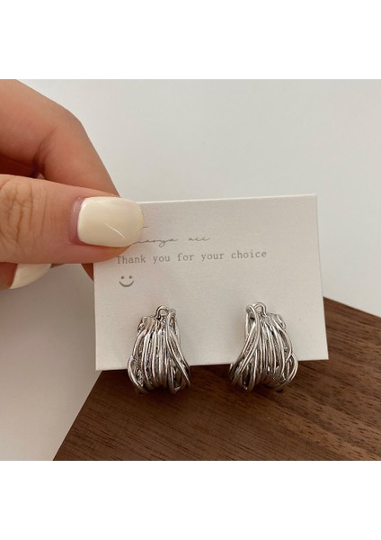 Niş Tasarım Metal Saplama Küpeler Moda Vintage Basit Moda Küpeler (Yurt Dışından)