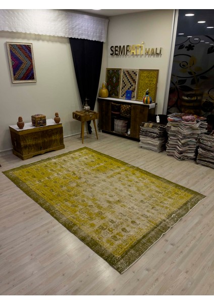Vintage El Dokuma Eskitme Halı 173X261CM 8782 fırsatları
