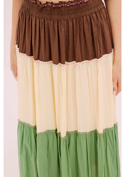 Pileli Uzun Etek Standart Renk Y2269141_089 fırsatları