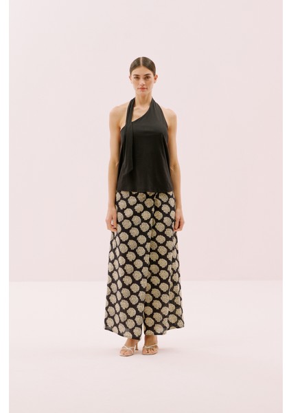 Boyundan Geçmeli Örme Bluz Siyah Y2523805_001 fırsatları