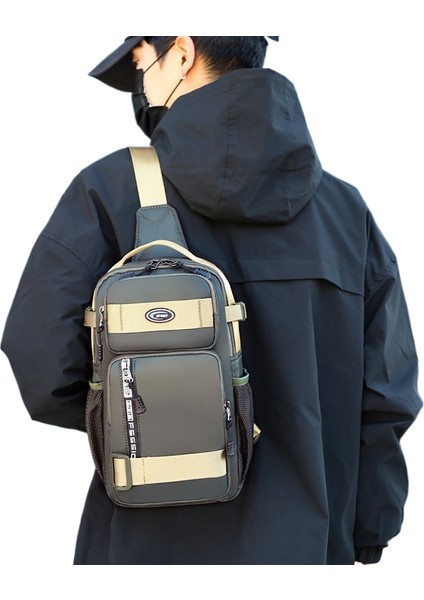 Göğüs Çantası Erkek Yeni Eğlence Seyahat Açık Büyük Kapasiteli Göğüs Çantası Omuz Slr Kamera Çantası Crossbody (Yurt Dışından)