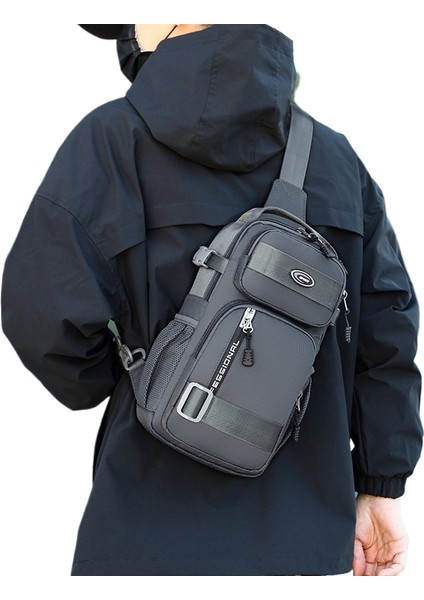 Göğüs Çantası Erkek Yeni Eğlence Seyahat Açık Büyük Kapasiteli Göğüs Çantası Omuz Slr Kamera Çantası Crossbody (Yurt Dışından)