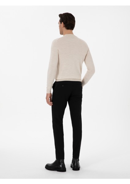 Erkek Siyah Slim Fit Kanvas Pantolon 50295937-VR046 fırsatları