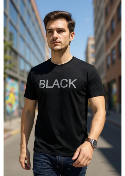 Erkek Slim Fit Bisiklet Yaka T-Shirt