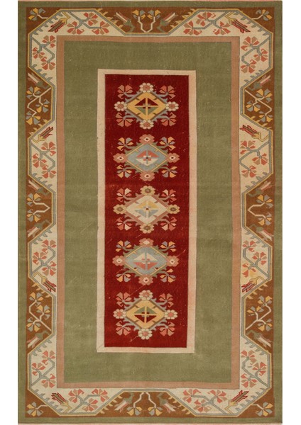 Gerçek El Dokuma Eskitme Vintage Halı 156 x 253CM 8793