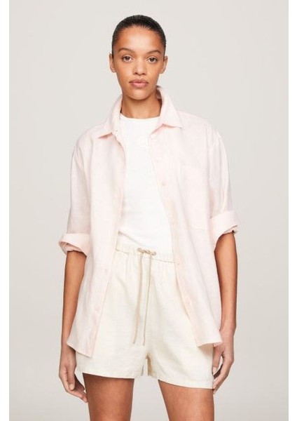 Lınen Easy Fıt Ls Shırt Casual Shirts