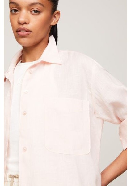 Lınen Easy Fıt Ls Shırt Casual Shirts fırsatları