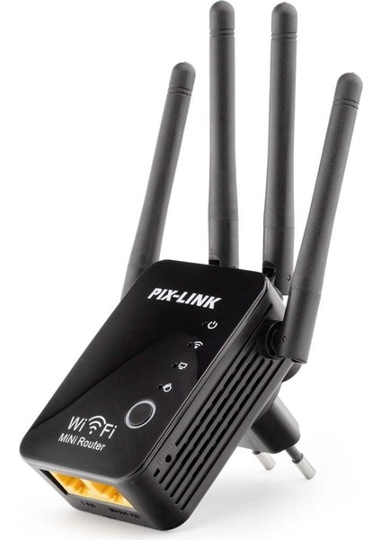 Wıfı Repeater + Router + Ap 300MBPS Siyah LV-WR16