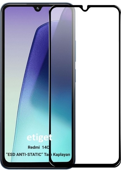 Xiaomi Redmi 14c ”ESD ANTI-STATIC” Cam Ekran Koruyucu 6D GLASS