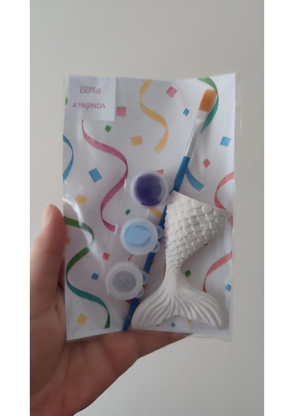 Deniz Kızı Kuyruğu / Boyayın Seti, Kendin Yap, Dıy, Doğum Günü Hediyesi, Tatil Hediyesi, 10 Adet