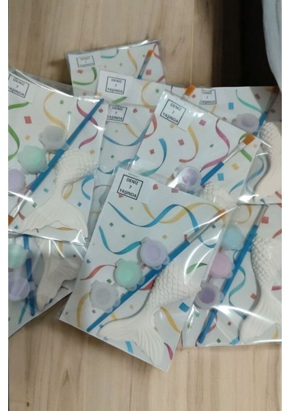 Deniz Kızı Kuyruğu / Boyayın Seti, Kendin Yap, Dıy, Doğum Günü Hediyesi, Tatil Hediyesi, 10 Adet fiyatları