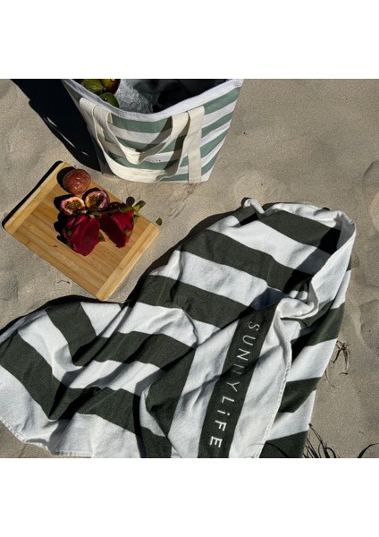 - Hafif Soğutucu Tote Çanta Yeşil Çizgili modelleri