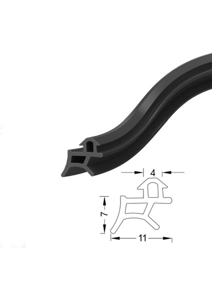Pvc Kapı ve Pencere Fitili 35 Metre Siyah