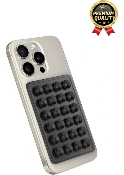 Özel Üretim Tüm Yüzeylere Uyumlu Kaymaz Siyah Güçlü Vantuzlu Silikon Yapışkanlı Telefon Tutucu modelleri
