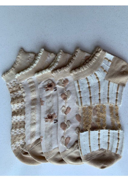 Kabartmalı Desenli Lastikli Bilek Çorap 10 Adet fiyatları