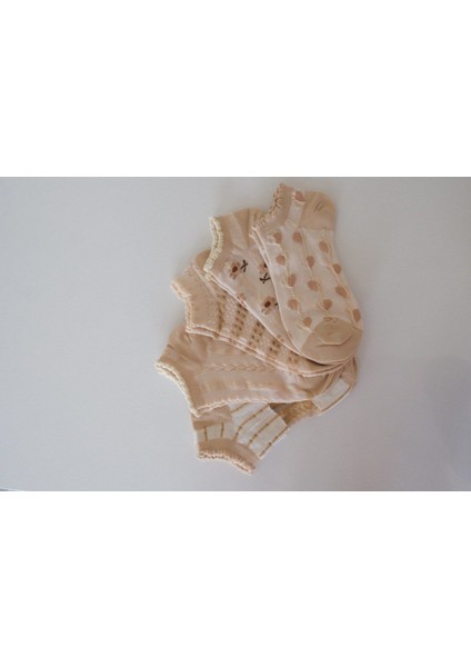 Kabartmalı Desenli Lastikli Bilek Çorap 10 Adet fırsatları