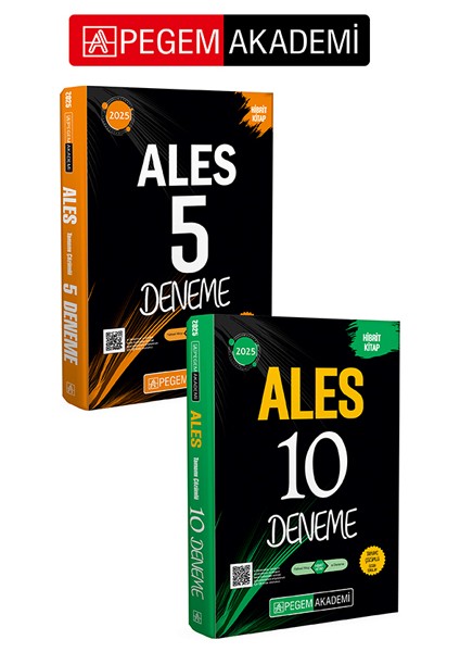 Pegem Akademi Ales 15'li Tamamı Çözümlü Deneme Seti (2.kitap)