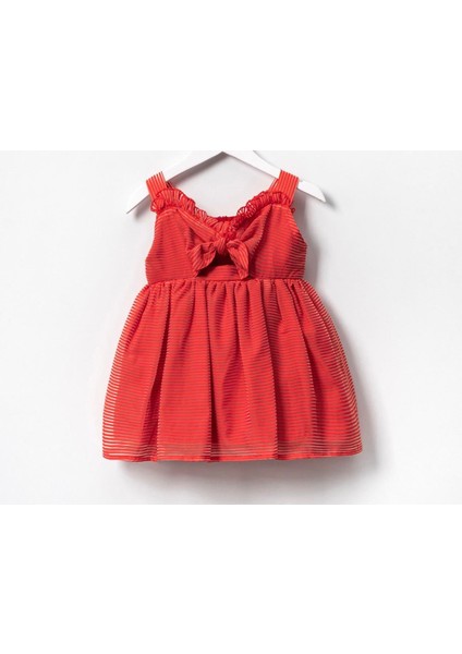 Kız Çocuk Cumino Çocuk Elbisesi Fiyonk Detaylı Elbise