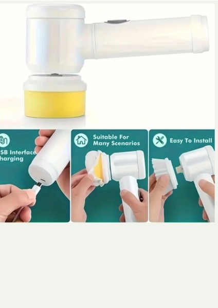 Çok Fonksiyonlu Banyo Mutfak Lavabo Şarjlı Temizlik Fırçası fırsatları