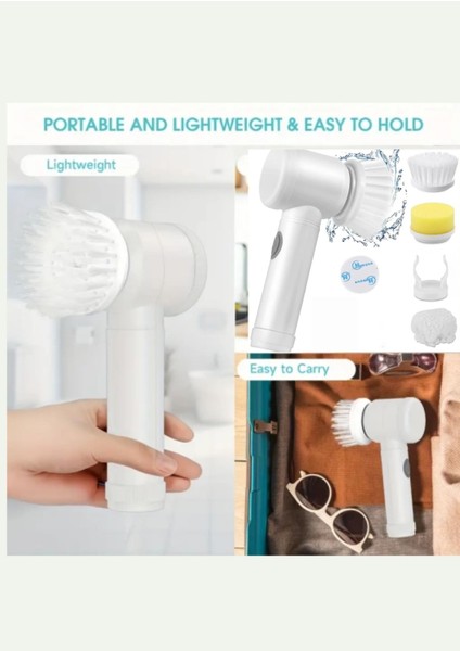 Çok Fonksiyonlu Banyo Mutfak Lavabo Şarjlı Temizlik Fırçası indirimleri
