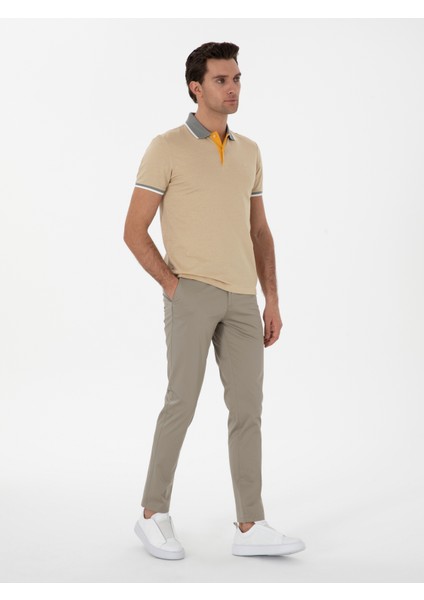 Erkek Yeşil Slim Fit Pamuk Karışımlı Kanvas Pantolon 50298899-VR054 modelleri