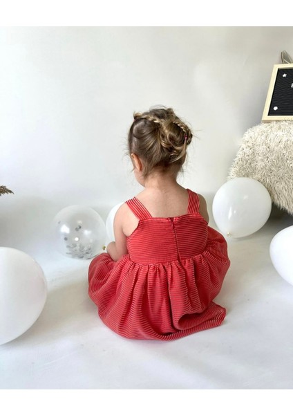 Kız Çocuk Cumino Çocuk Elbisesi Fiyonk Detaylı Elbise fırsatları