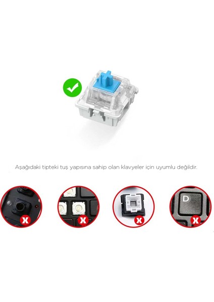 Mekanik Klavye Kontur Keycaps Seti- 97 Tuş Şeffaf Rgb Uyumlu Çizgili Tuş Takımıı fiyatları