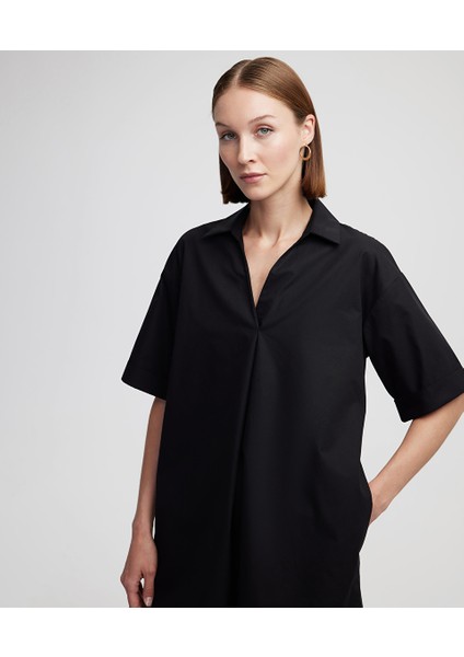 Gömlek Yaka Poplin Elbise IS1250002308001 fiyatları