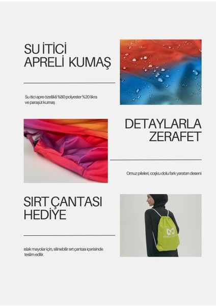 Renk Cümbüşü Tesettür Mayo Üstü
